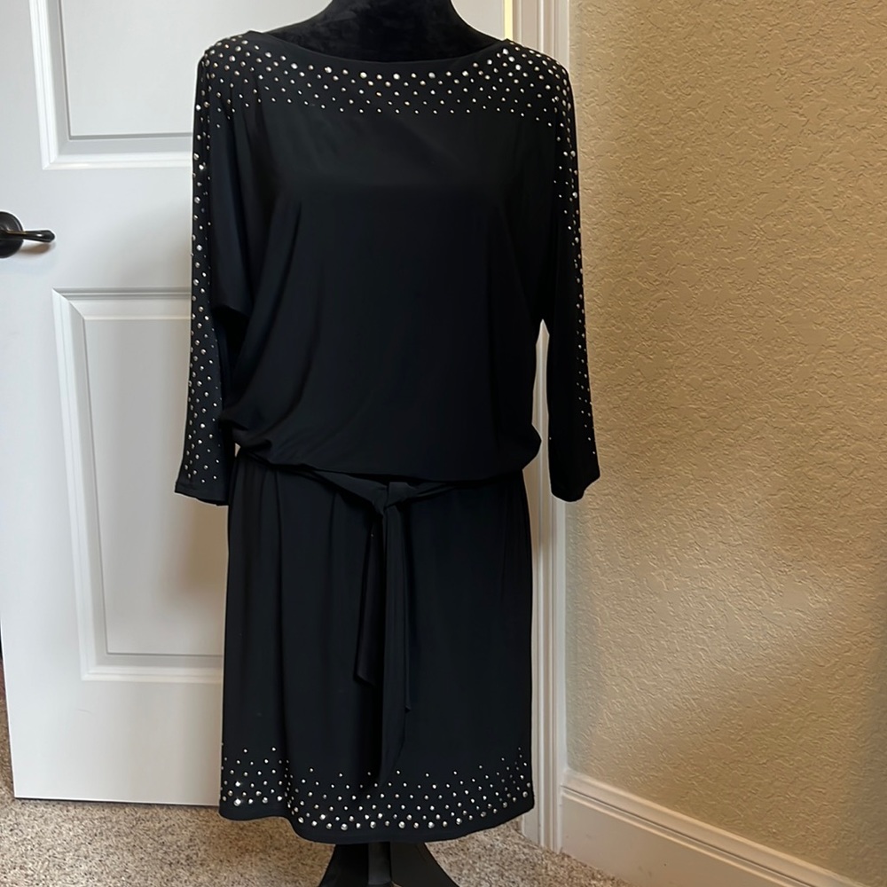 WHBM studded 3/4 sleeve dress